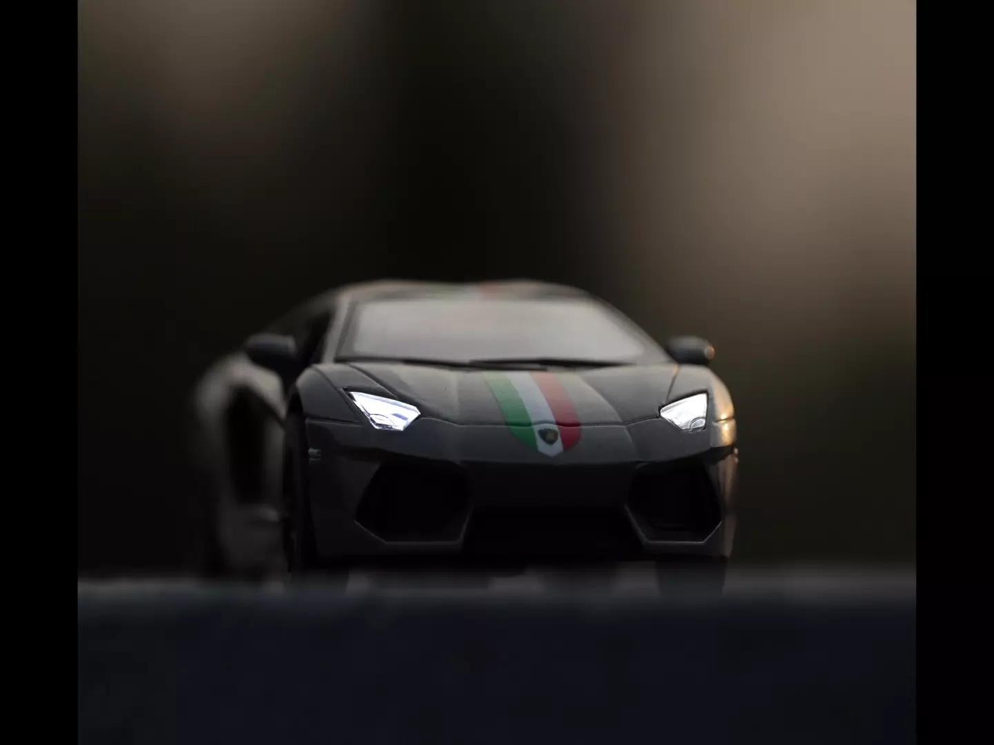 Signal lights on a Lamborghini